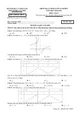 Đề thi Học kì 1 Toán 12 năm 2025-2026 Sở Cần Thơ